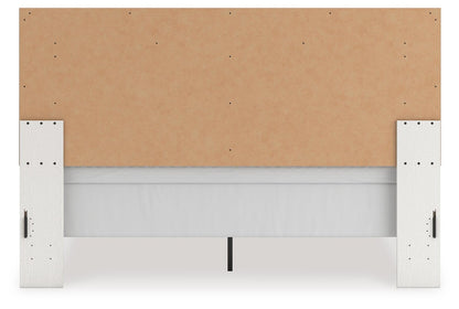 Birmonton King Upholstered Panel Bed, Dresser and Mirror