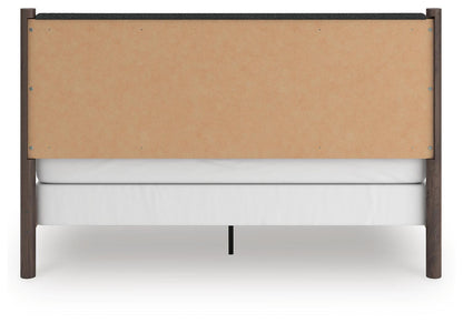 Cadmori King Upholstered Panel Bed, Dresser, Mirror, Chest and Nightstand
