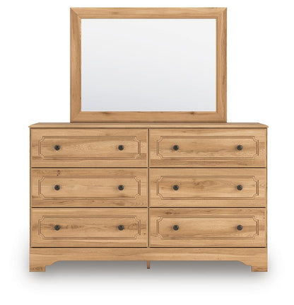 Galletyn Full Panel Bed with Mirrored Dresser and Nightstand