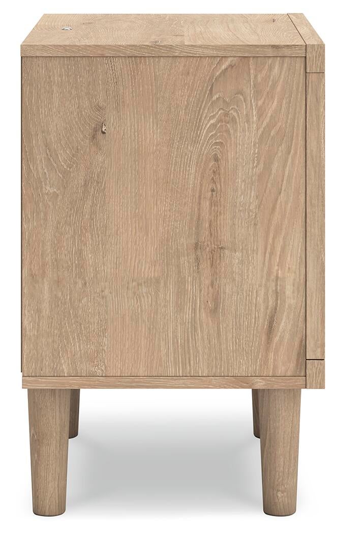 Cielden Full Upholstered Bed with Roll Slats, Dresser, Mirror and Nightstand