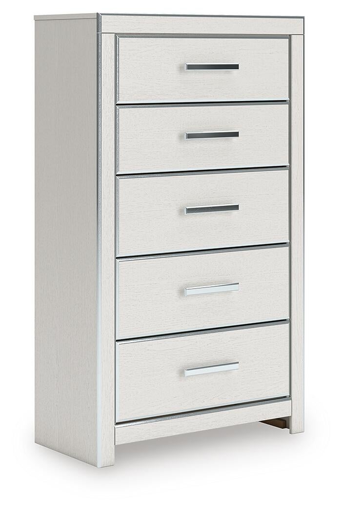 Birmonton Queen Upholstered Panel Bed, Dresser, Mirror, Chest and Nightstand