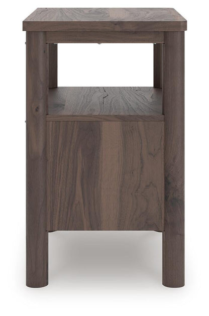 Cadmori Full Upholstered Panel Platform Bed, Dresser, Mirror and Nightstand