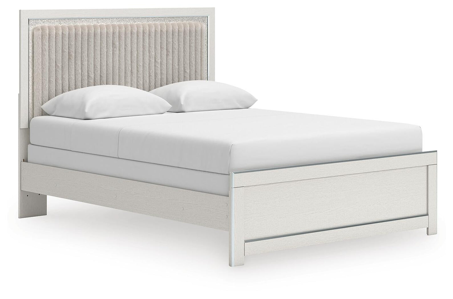 Birmonton Queen Upholstered Panel Bed, Dresser, Mirror and Nightstand