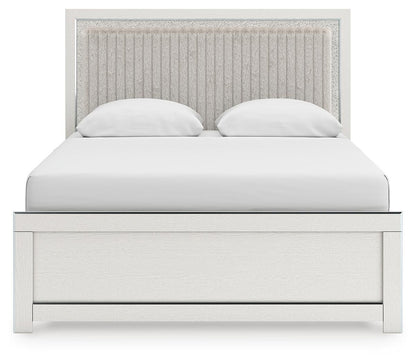 Birmonton Queen Upholstered Panel Bed, Dresser, Mirror and Nightstand