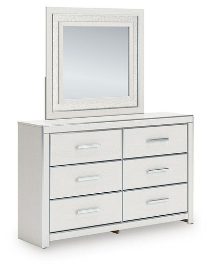 Birmonton King Upholstered Panel Platform Storage Bed, Dresser, Mirror and Nightstand