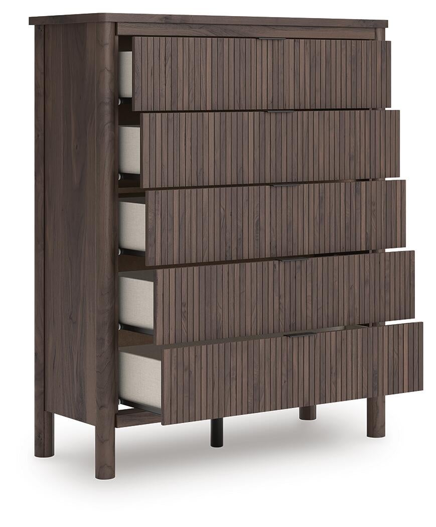 Cadmori Twin Panel Bed, Dresser, Mirror, Chest and Nightstand