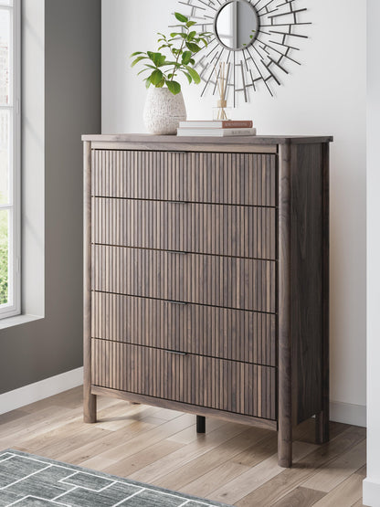 Cadmori Twin Panel Bed, Dresser, Mirror, Chest and Nightstand