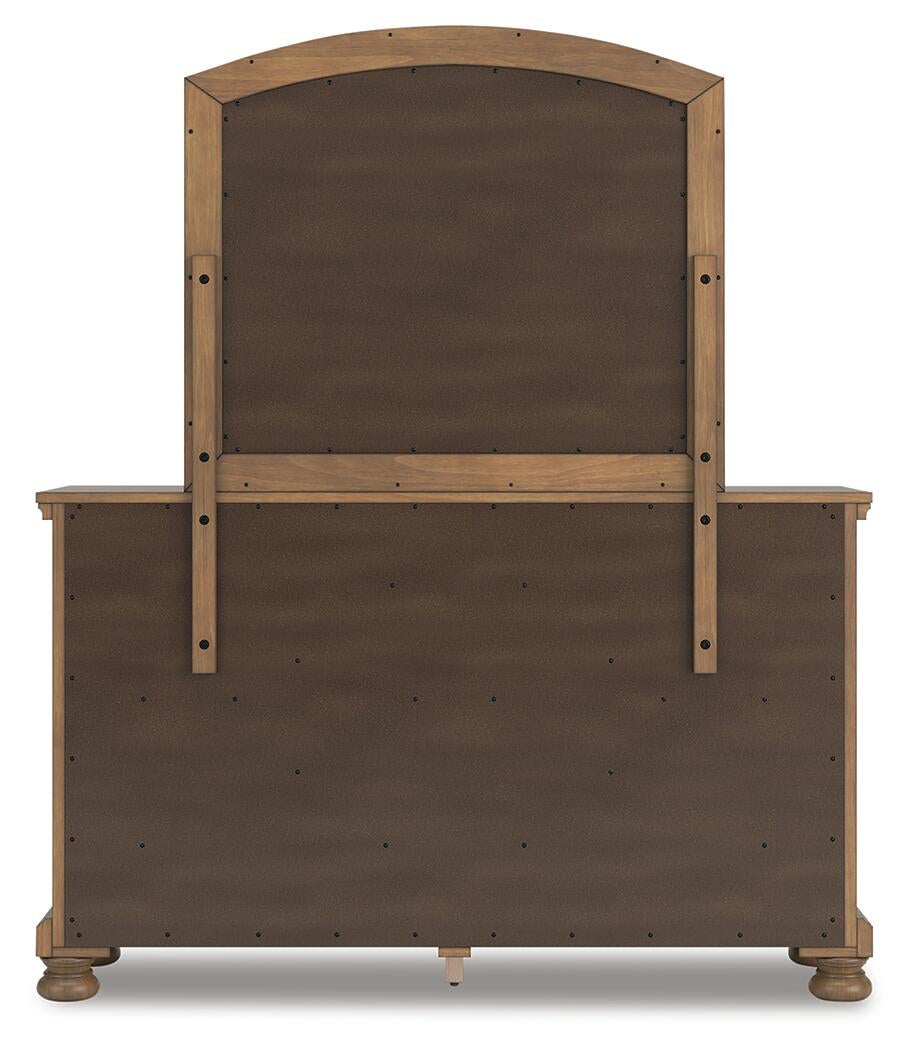 Vandenmore Queen Panel Bed with Mirrored Dresser, Chest and Nightstand