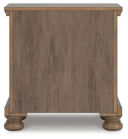 Vandenmore King Panel Bed with Mirrored Dresser, Chest and Nightstand