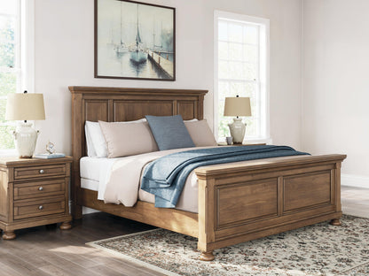Vandenmore King Panel Bed with Mirrored Dresser, Chest and Nightstand