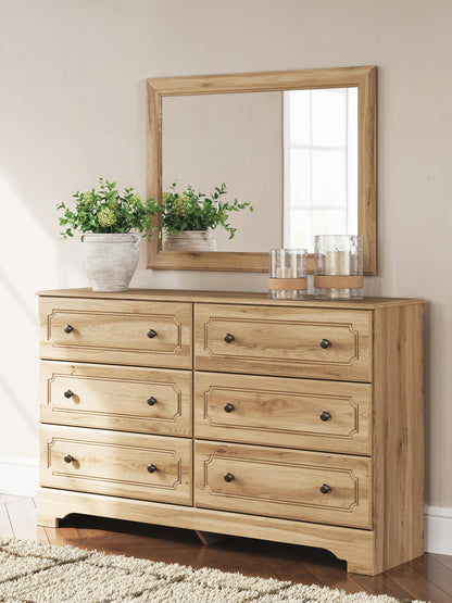 Galletyn Twin Panel Bed with Mirrored Dresser and Nightstand