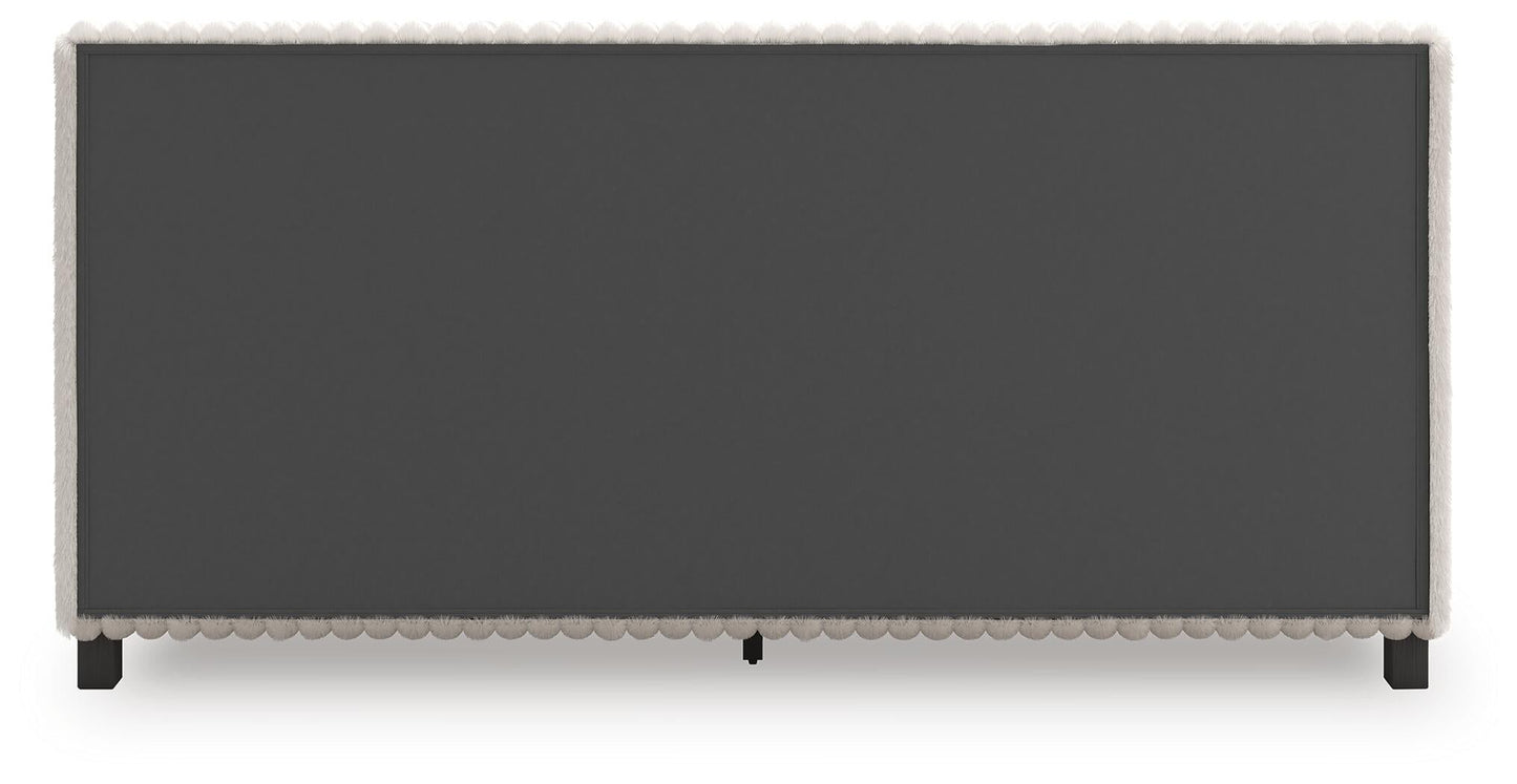 Birmonton King Upholstered Bed, Dresser and Mirror