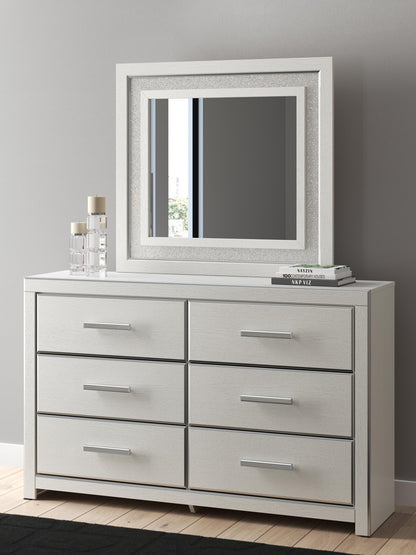 Birmonton Queen Upholstered Bed, Dresser, Mirror and Nightstand