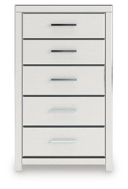 Birmonton King Upholstered Bed, Dresser, Mirror, Chest and Nightstand