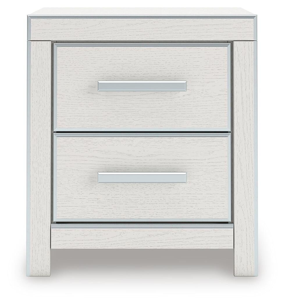 Birmonton King Upholstered Bed, Dresser, Mirror, Chest and Nightstand