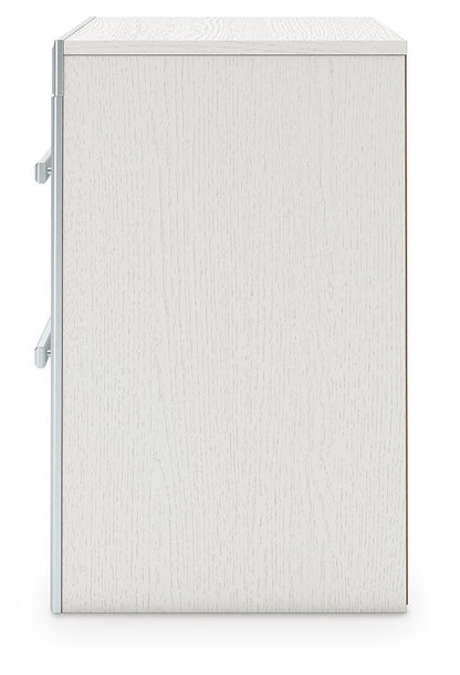Birmonton King Upholstered Bed, Dresser, Mirror, Chest and Nightstand