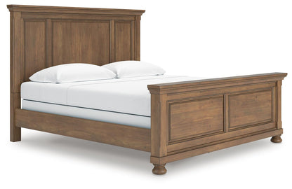 Vandenmore King Panel Bed with Mirrored Dresser and Nightstand