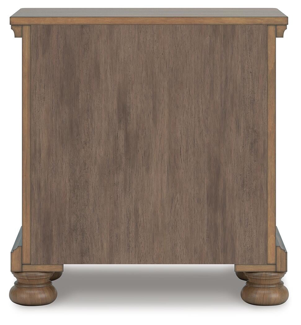 Vandenmore King Panel Bed with Mirrored Dresser and Nightstand