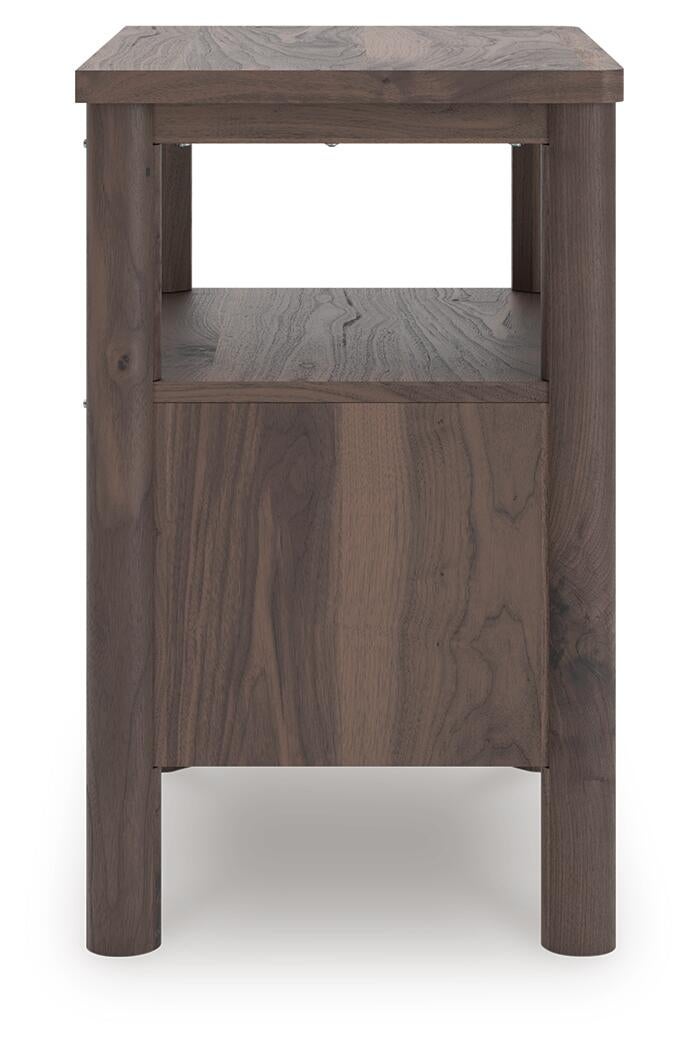 Cadmori Queen Upholstered Panel Platform Bed, Dresser, Mirror, Chest and Nightstand