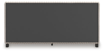 Birmonton California King Upholstered Bed, Dresser, Mirror, Chest and Nightstand
