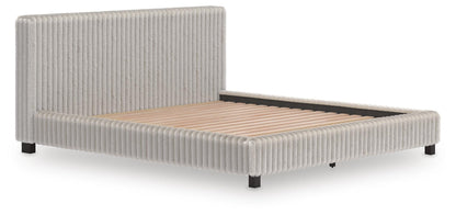 Birmonton California King Upholstered Bed, Dresser, Mirror, Chest and Nightstand