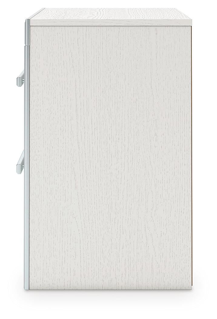 Birmonton California King Upholstered Bed, Dresser, Mirror, Chest and Nightstand