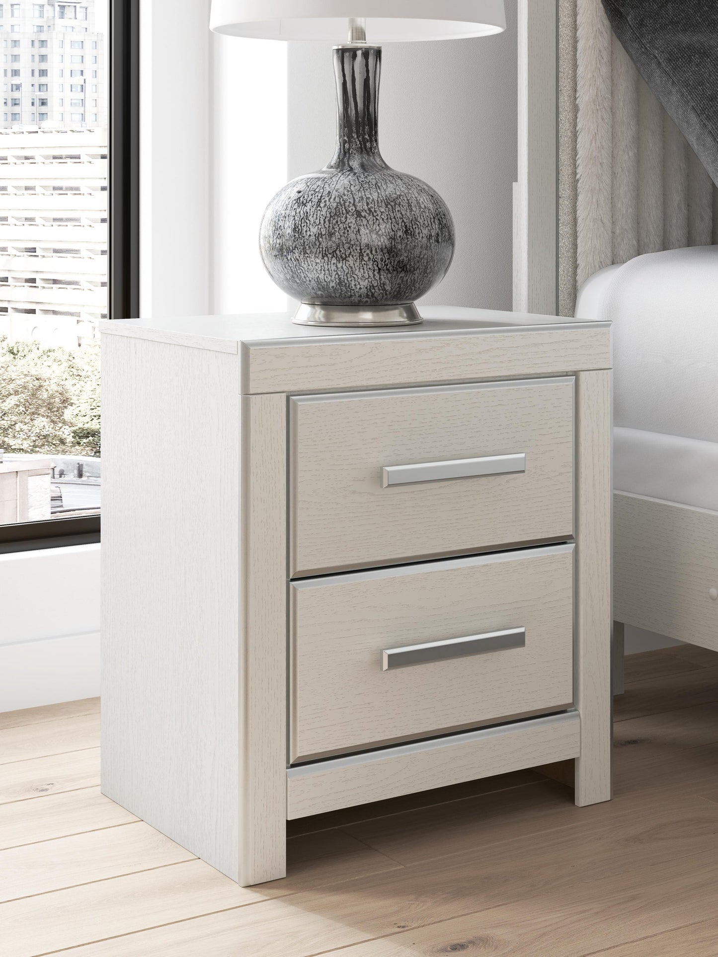 Birmonton Queen Upholstered Bed, Dresser, Mirror, Chest and Nightstand
