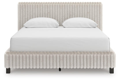Birmonton Queen Upholstered Bed, Dresser and Mirror