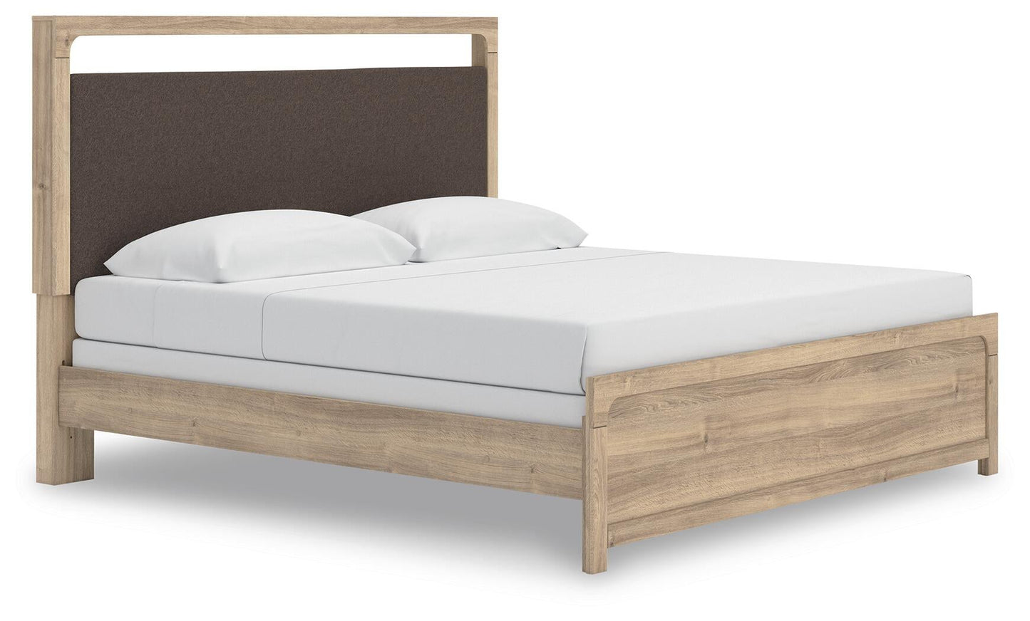 Hollymount King Upholstered Panel Bed, Dresser, Mirror and Nightstand
