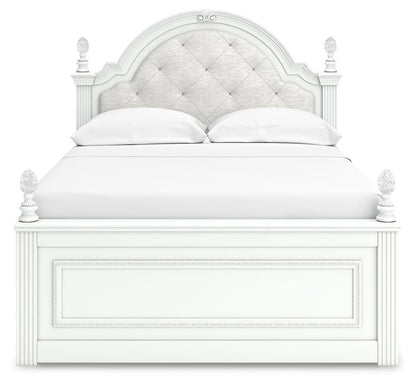 Maylilly Full Upholstered Panel Storage Bed, Dresser, Mirror and Nightstand
