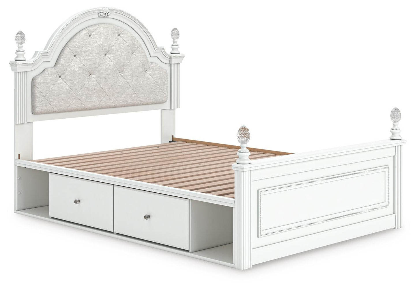 Maylilly Full Upholstered Panel Storage Bed, Dresser, Mirror and Nightstand