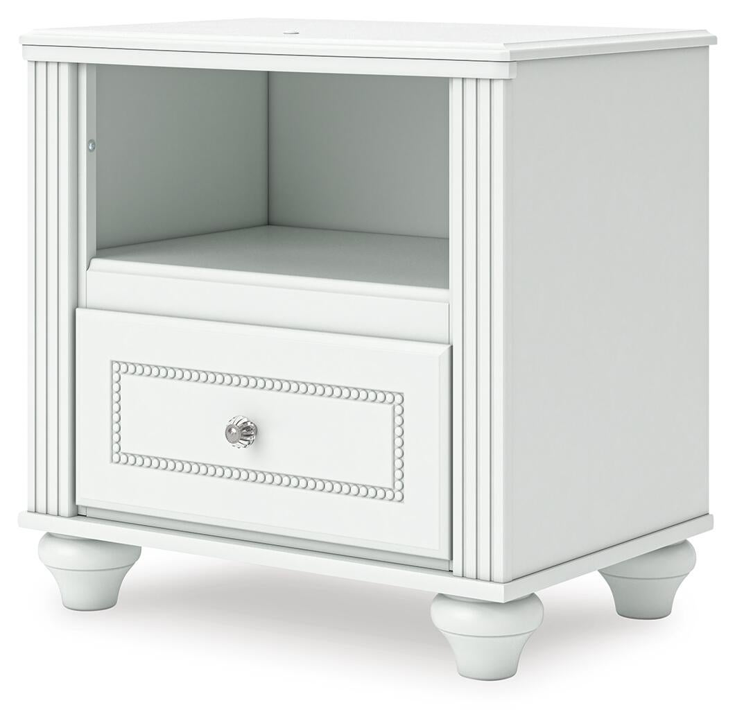 Maylilly Full Upholstered Panel Storage Bed, Dresser, Mirror and Nightstand