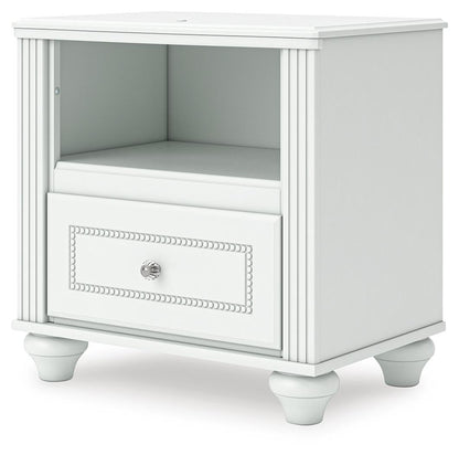 Maylilly Full Upholstered Panel Storage Bed, Dresser, Mirror and Nightstand
