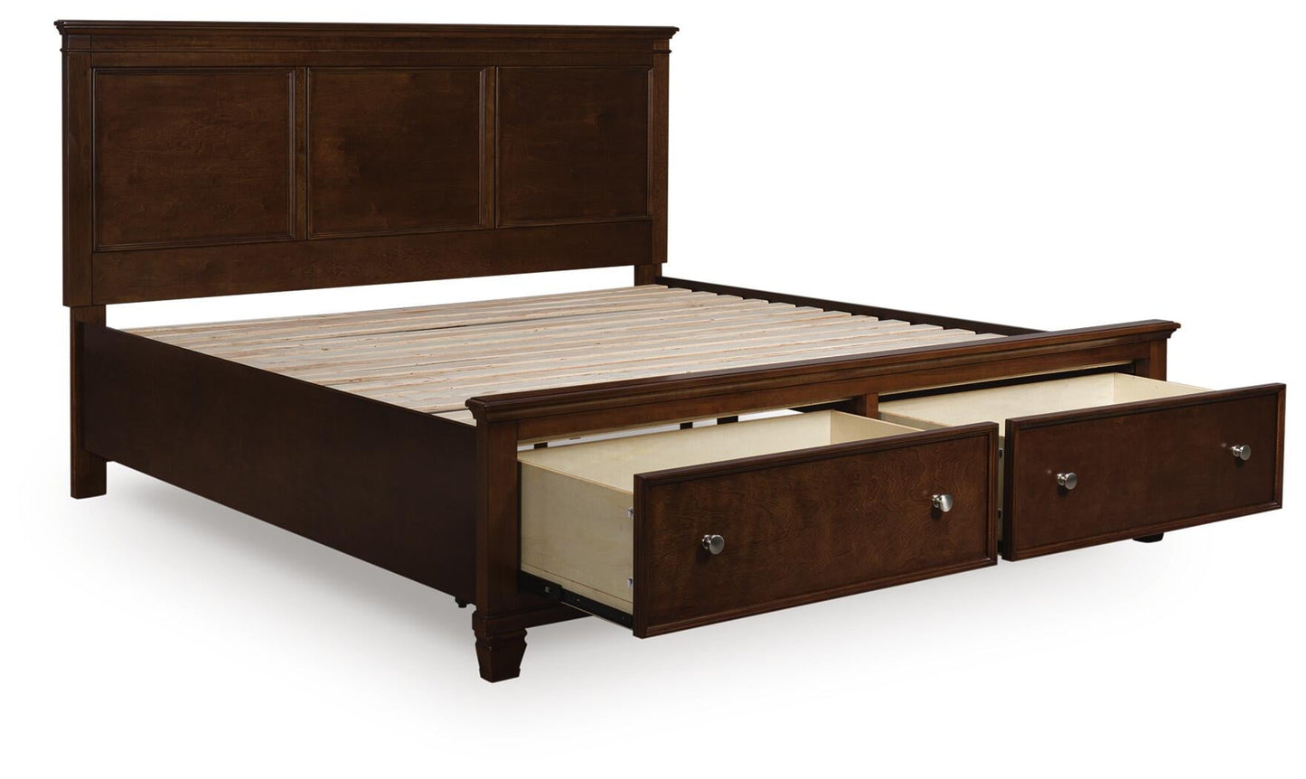 Danabrin King Panel Storage Bed, Dresser and Mirror