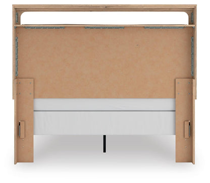 Hollymount Queen Upholstered Panel Bed, Dresser and Mirror