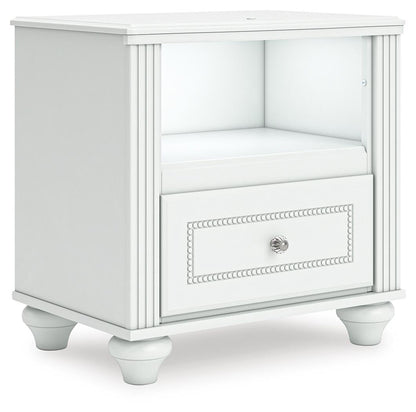 Maylilly Full Upholstered Panel Bed, Dresser, Mirror and Nightstand