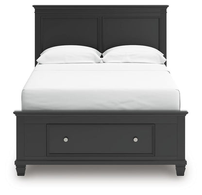 Lanolee Full Panel Storage Bed, Dresser, Mirror and Nightstand