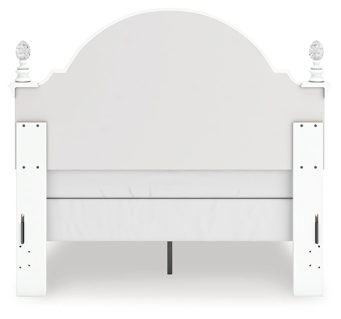 Maylilly Full Upholstered Panel Bed, Dresser and Mirror