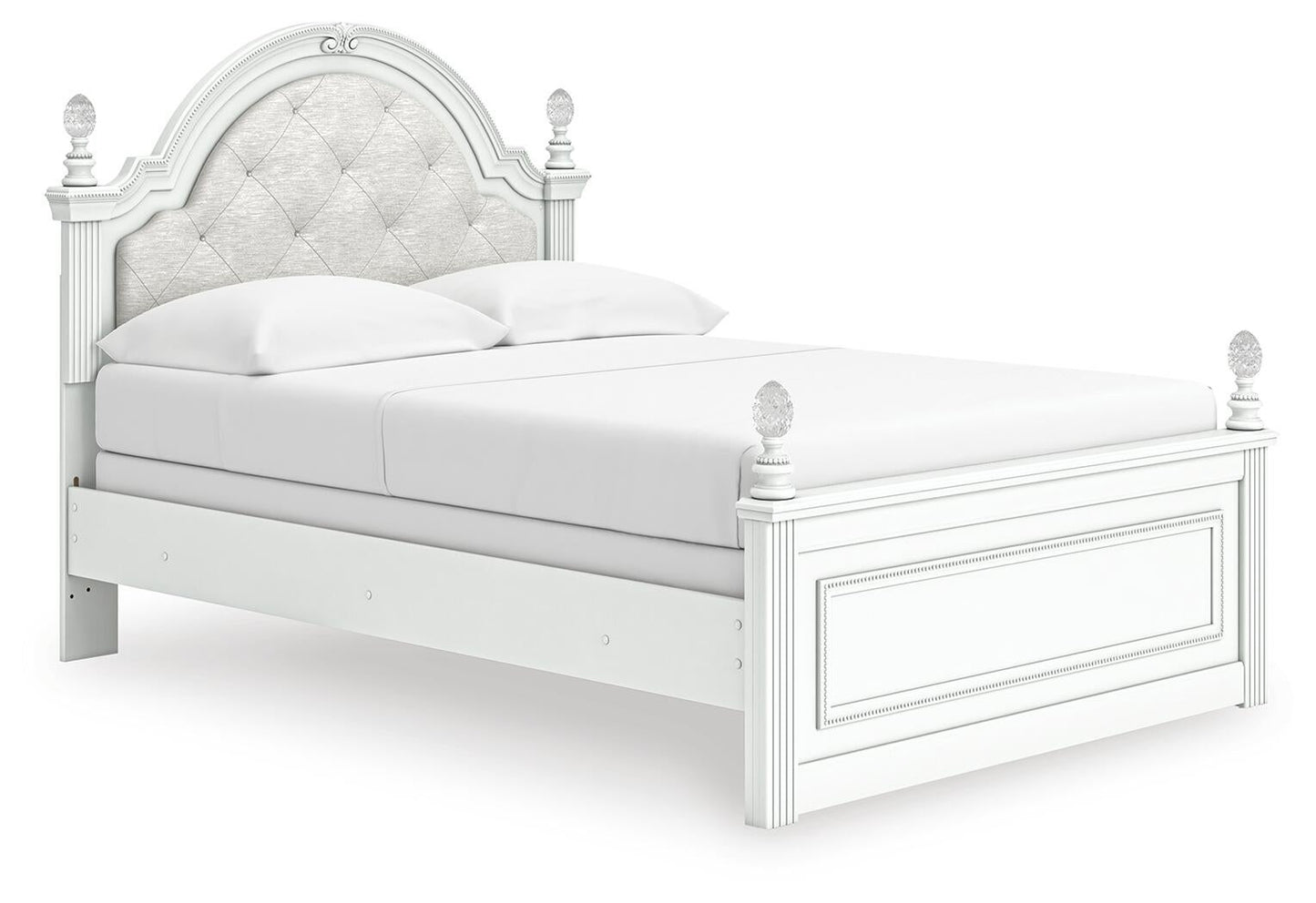 Maylilly Full Upholstered Panel Bed, Dresser and Mirror