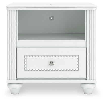 Maylilly Twin Upholstered Panel Bed, Dresser, Mirror and Nightstand
