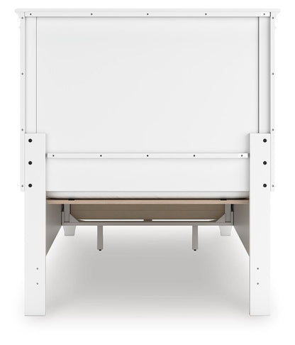 Fortman Twin Panel Storage Bed, Dresser, Mirror and Nightstand