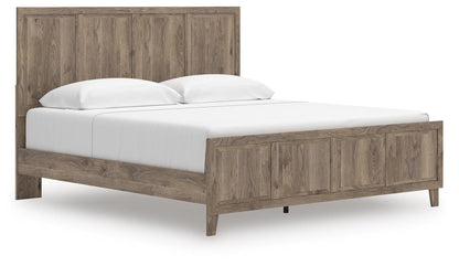 Keithland King Panel Bed with Mirrored Dresser