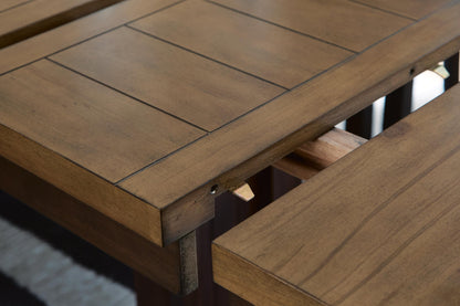 Anixburg Counter Height Dining Table and 4 Barstools