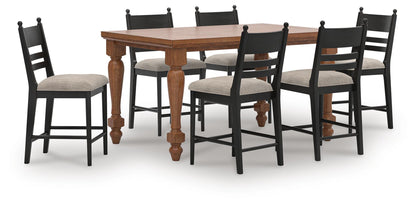 Chadworth Counter Height Dining Table and 6 Barstools