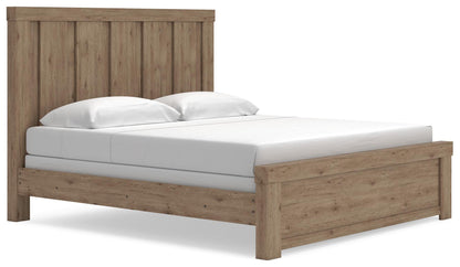 Garistyn King Panel Bed. Dresser, Mirror and Nightstand