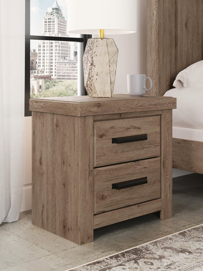 Garistyn King Panel Bed. Dresser, Mirror and Nightstand