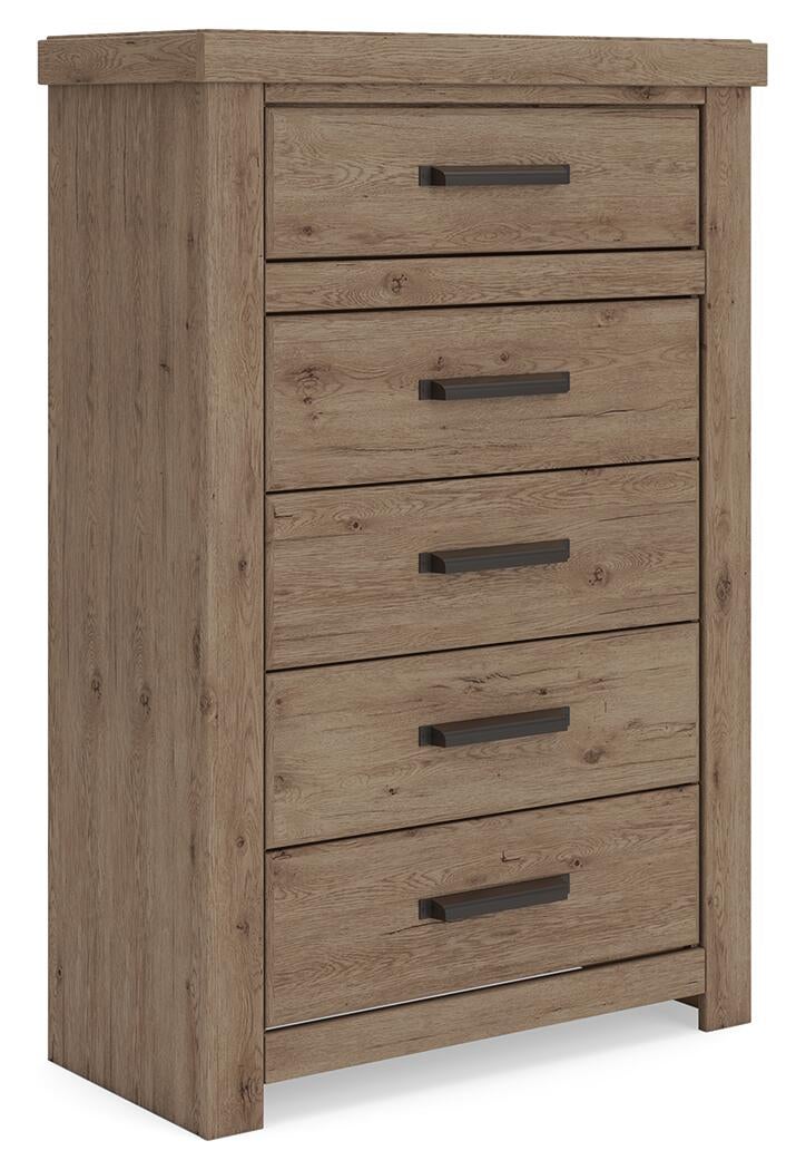 Garistyn King Panel Bed, Dresser, Mirror, Chest and Nightstand