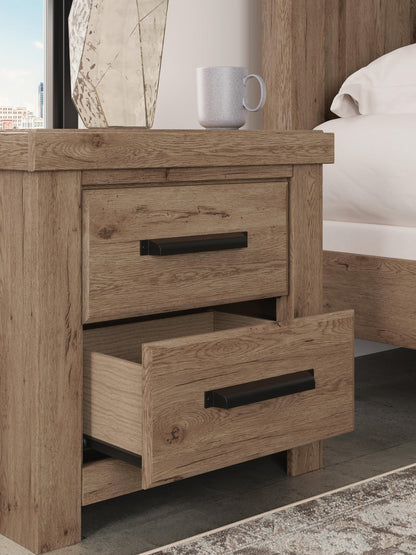 Garistyn King Panel Bed, Dresser, Mirror, Chest and Nightstand