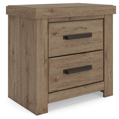 Garistyn King Panel Storage Bed, Dresser, Mirror, Chest and Nightstand