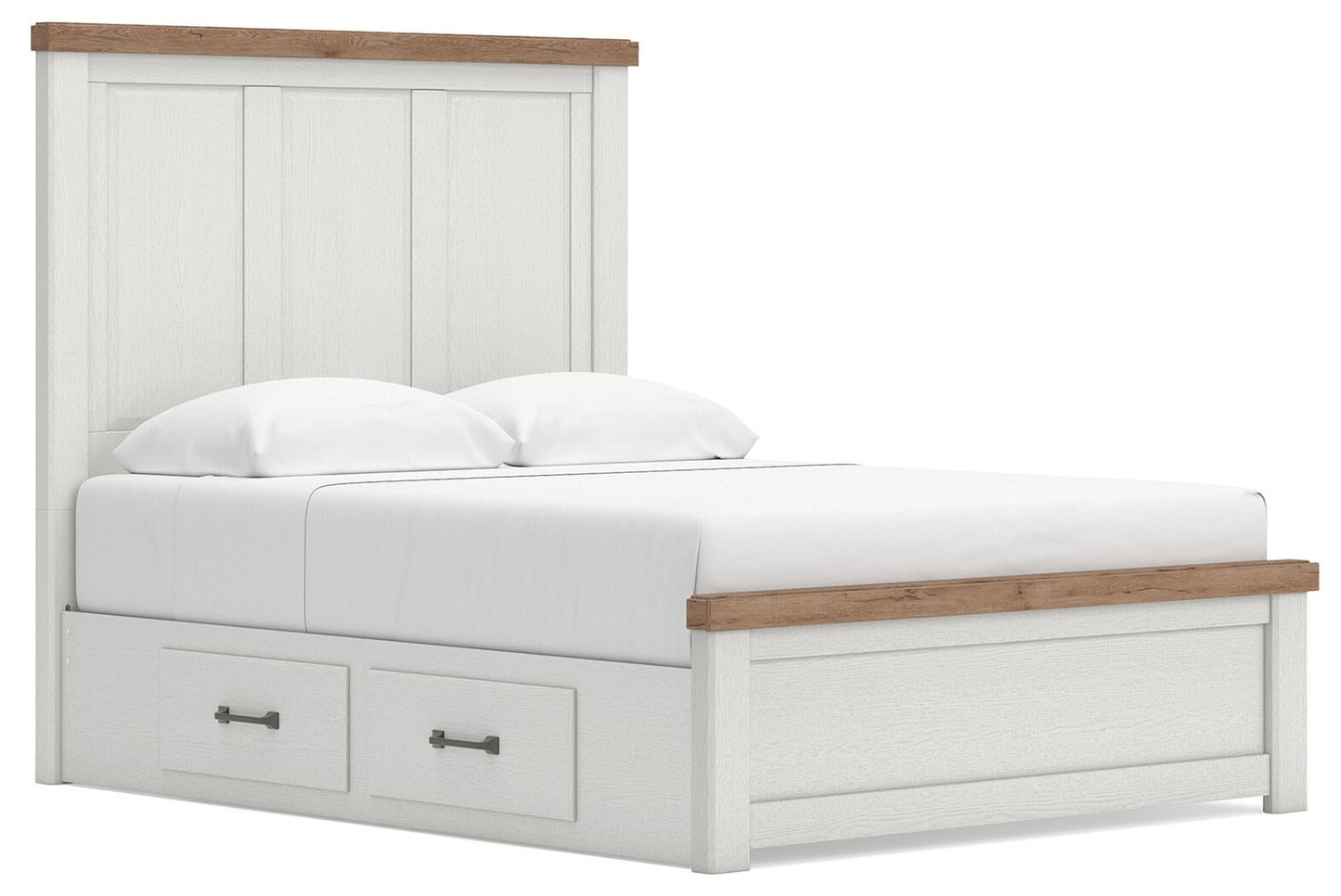 Savonport Queen Panel Bed with Storage, Dresser and Mirror